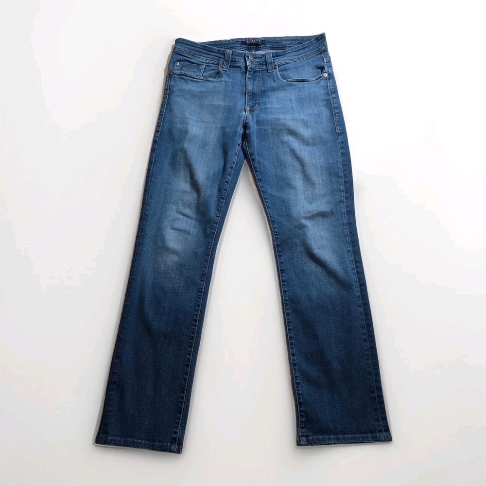 Fidelity‎ Denim Jimmy Slim Straight Leg Jeans Medium Wash Blue Size 34